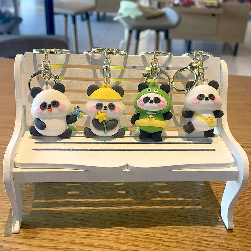 Cute Creative Kung Fu Panda Travel 3D Soft Rubber Doll Car Bag Keychain Pendant Gift S260126