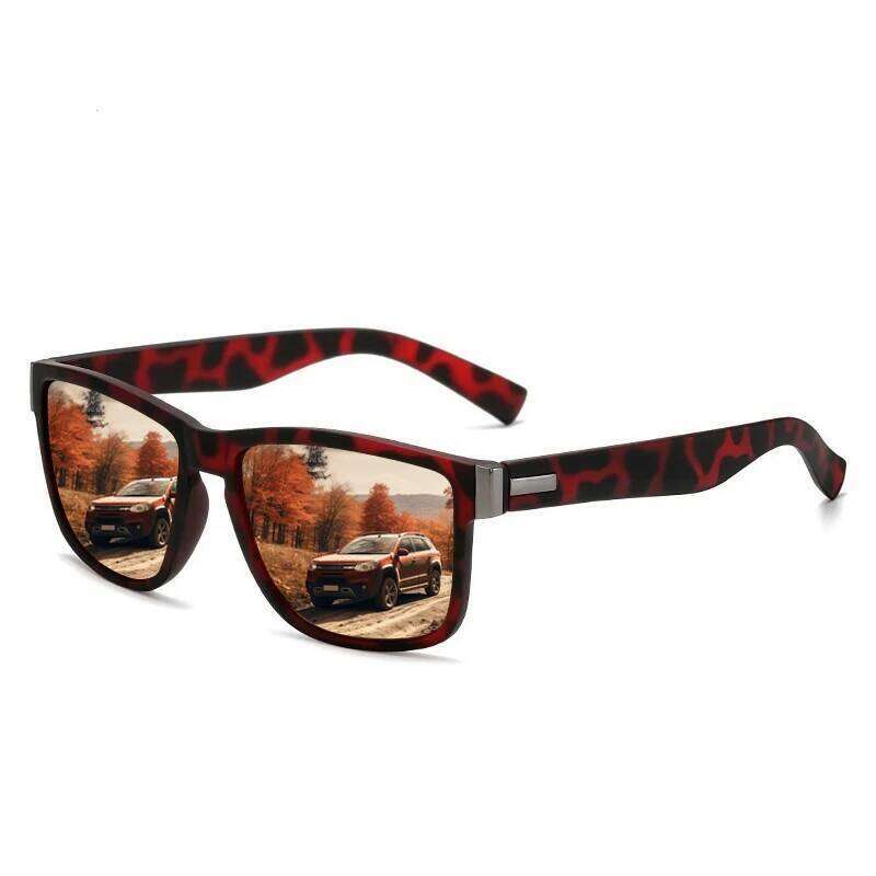 Fashion Vintage Pattern Square Sunglasses Men Women Fishing Driving Man Luxury Brand Sun Glasses UV400 Eyewear Z260127