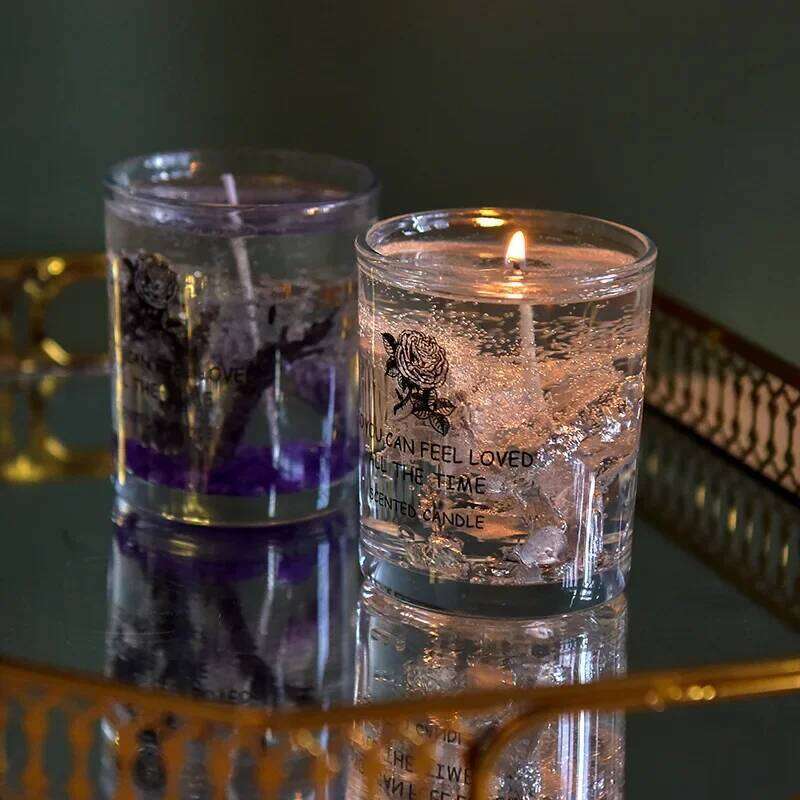 Glass Cup Real Floral Fragrance Scented Candles Home Creative Candle Jars Decorations m Y260127