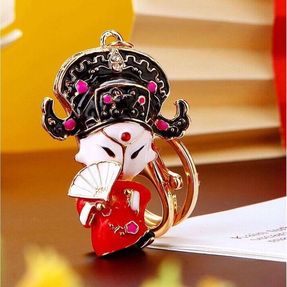 National Essence Opera Huadan Wusheng Car Women's Bag Pendant Metal Keychain Creative Gift Wholesale S260126 fd6