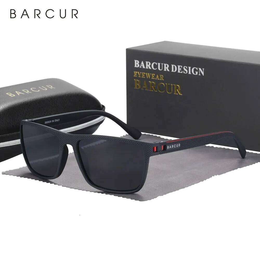 BARCUR Design TR90 Sunglasses Men Polarized Light Weight Sports Sun Glasses Women Eyewear Accessory Oculos UVAB Protection Z260127