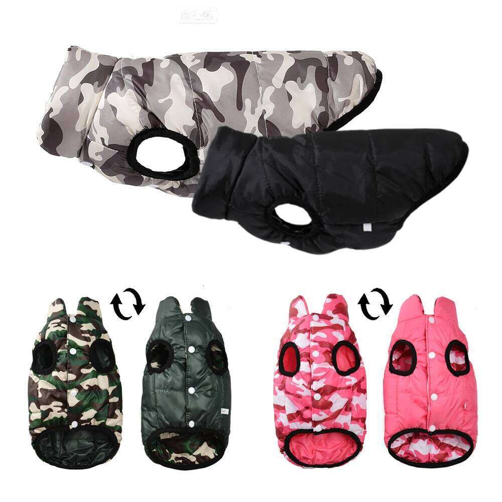 Cozy Pet Clothes Reversible Dogs Vest For Small Medium Dog Cat Winter Windproof Puppy Button Jacket Coat Yorkie Schnauzer Outfit XJ260127