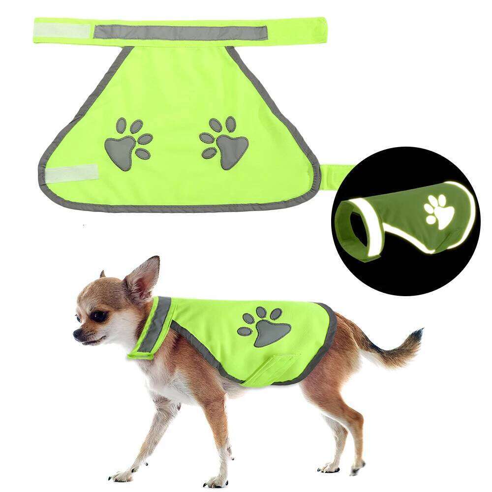 Reflective Outdoor Night Safety Vest Jacket High Visibility Fluorescent Dog Paw Coat Ventilate Cozy Pet Supplies XJ260127