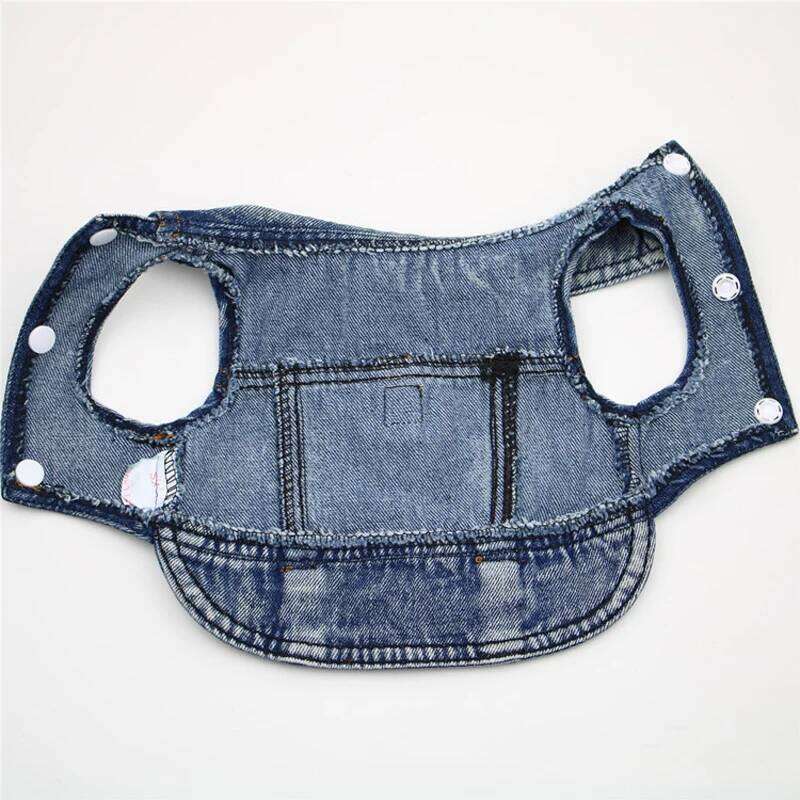 Dog Jeans Jacket ,Cool Puppy Summer Clothes ,Dog Denim Shirts for Small Boy Dogs Cats Outfits Washable Durable Harness Vest XJ260127
