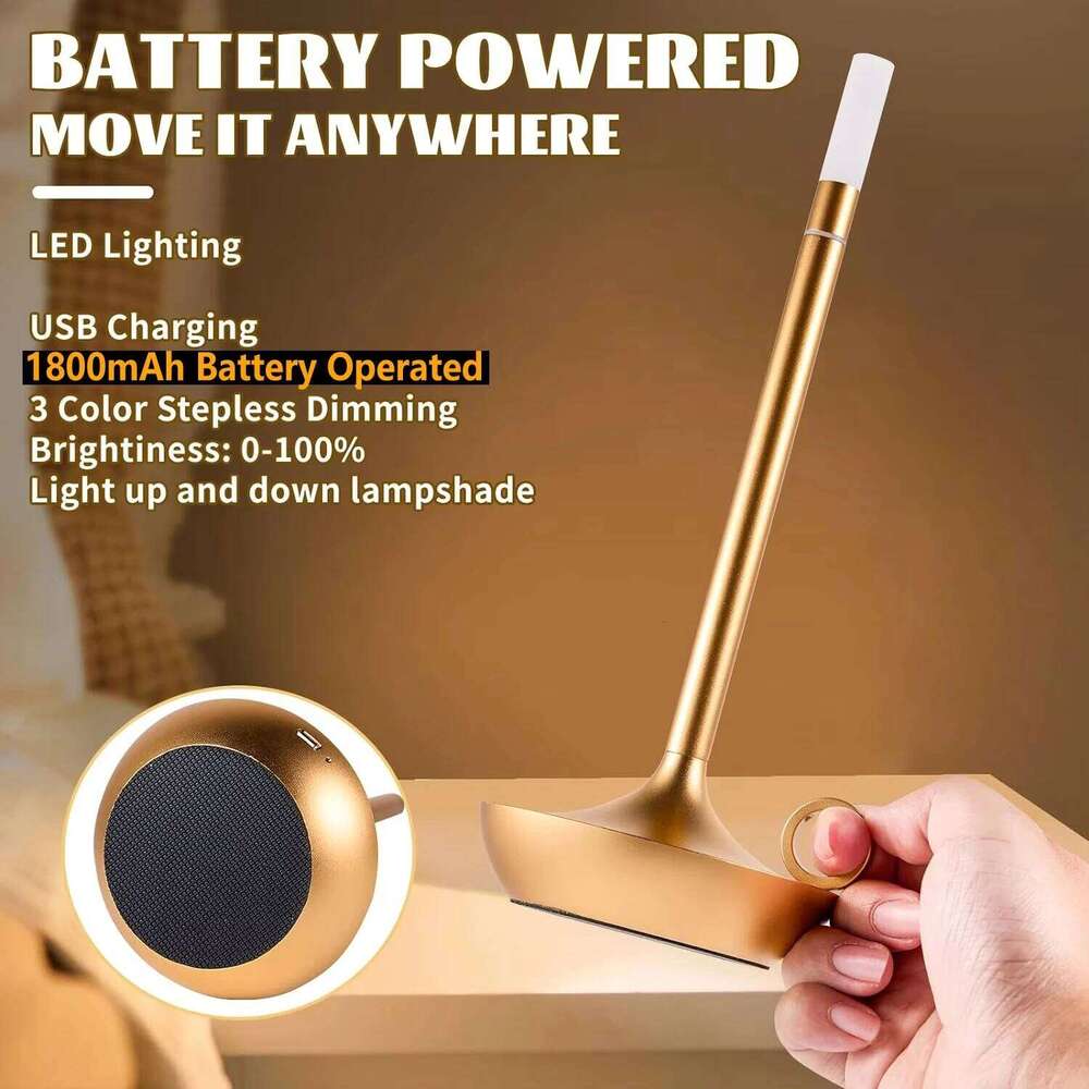 LED Candlelight Camper Table Lamp Rechargeable Touch Night light For Home Descoration Dinner Creative Atmosphere Desk lamp Z260127