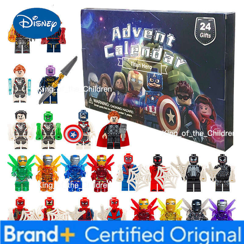 Disney Marvel Advent Calendar Box Figure Anime Action Figure Model Building Blocks Christmas Advent Calendar Countdown Kids Toys H251222
