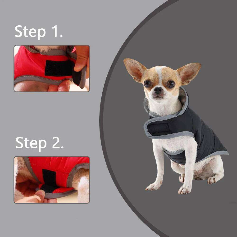 Reflective Pet Clothing Winter Reversible Fleece Dog Apparel For Small Medium Dogs Cats Waterproof Puppy Jacket Coat Chihuahua XJ260127
