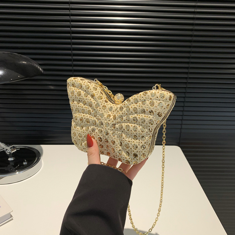 Women chain Butterfly Shape Shoulder Bag Fashion Embroidered Thread Single Shoulder Underarm Bag 240812