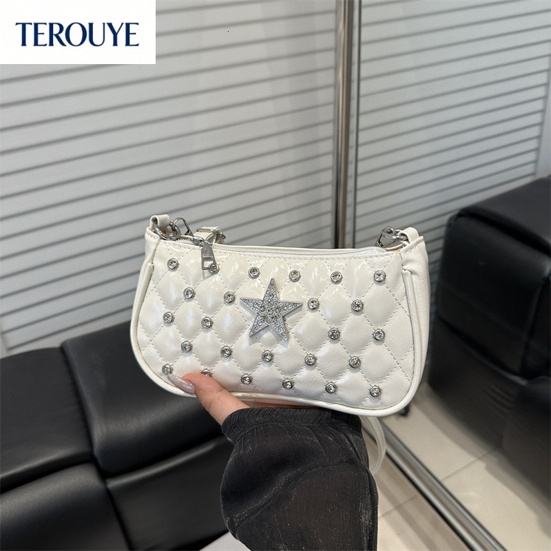TEROUYE autumn and winter new Korean version niche bag design handbag diamond pattern trendy style fashionable women's shoulder bag