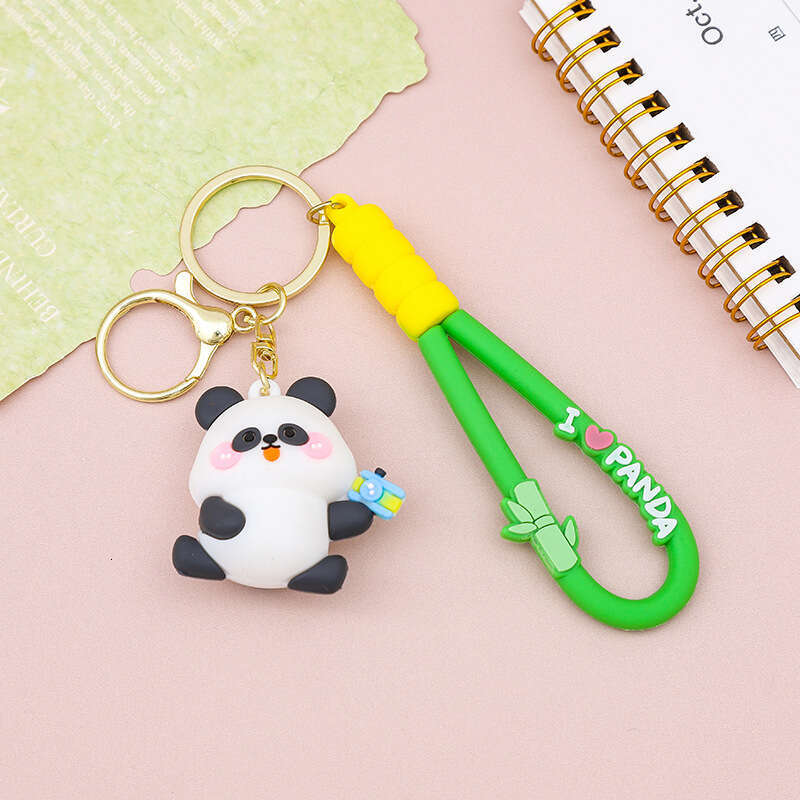 Cute Creative Kung Fu Panda Travel 3D Soft Rubber Doll Car Bag Keychain Pendant Gift S260126 0ec