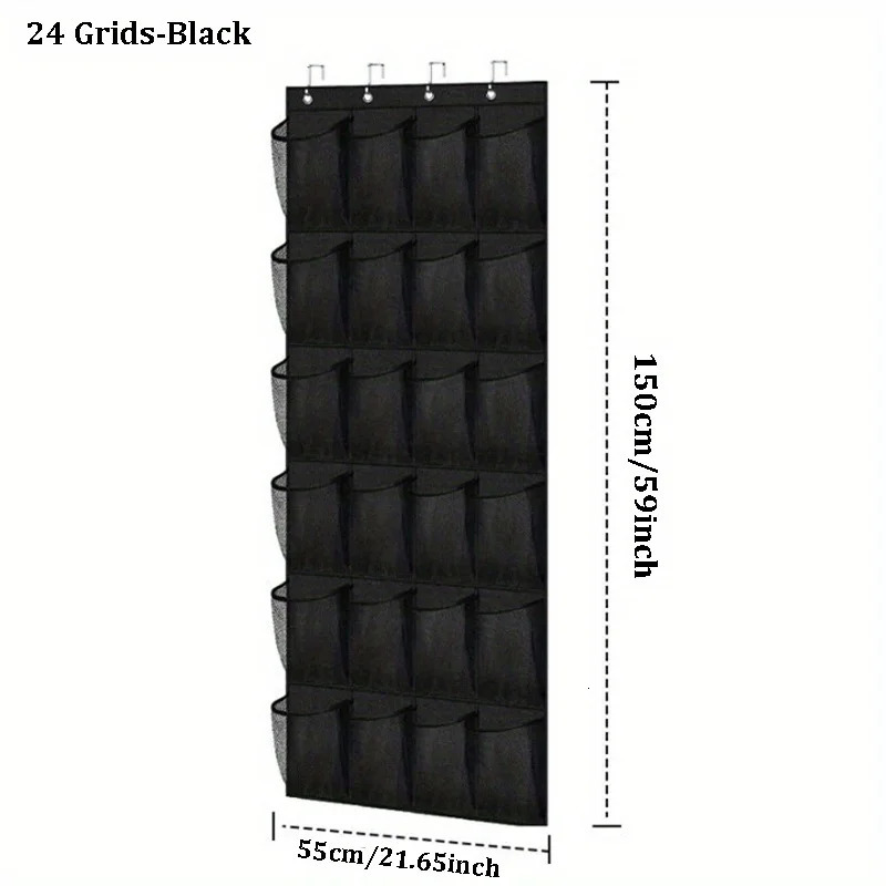 Over the Door Shoe Organizer 24 Large Breathable Mesh Pockets Space Saving Hanging Storage Holder Closet Rack Hanger Holds 260127