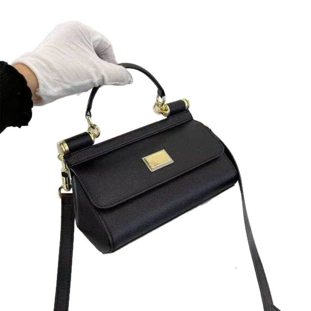Totebag Shoulder ROSE NOIRE New Sicilian Palm Print Horizontal Solid Color Single Crossbody Handbag Genuine Leather Flap Platinum Women S Bag