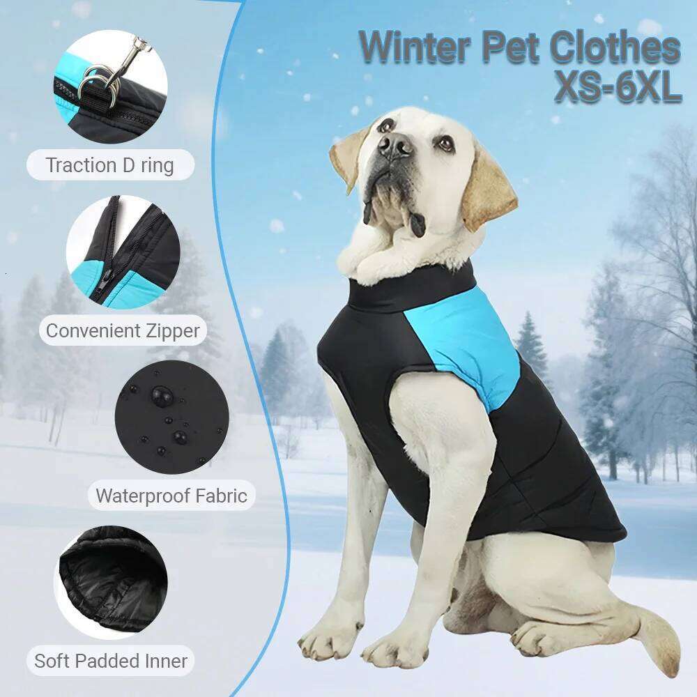 Waterproof Pet Jacket Winter Warm Dog Clothes For Small Large Dogs Cats Vest Puppy Coat Chihuahua Labrodor Costumes Overalls XJ260127