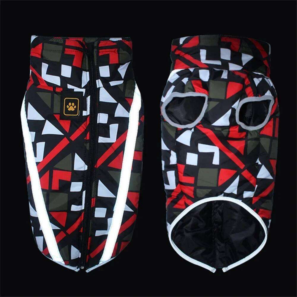 Autumn Winter Dog Clothes Waterproof Graffiti Pet Jacket for Medium Large Dogs Doberman Pinscher Weimaraner Outdoor Jackets XJ260127