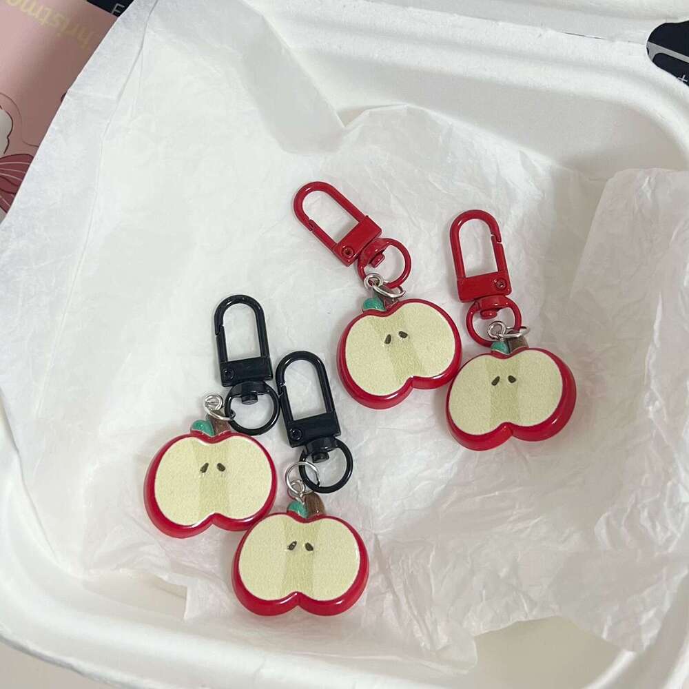 Cute Red Apple Keychain Girly Best Friend Pendant Gift Ornament Fun Food Play Backpack Accessory S260126 b0c