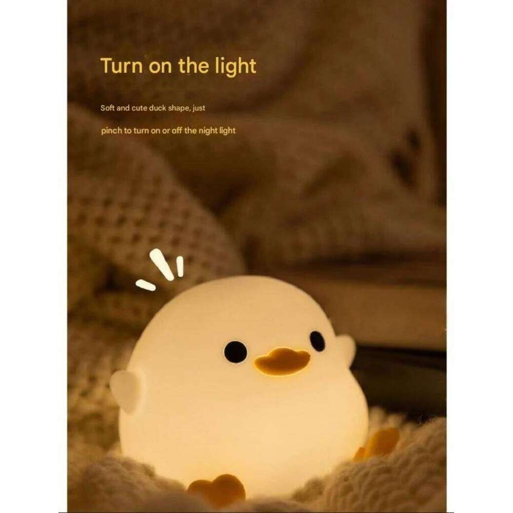 LED night light cute duck cartoon animal silicone lamp children pat variable 7 colors timeable USB rechargeable birthday gift Z260127