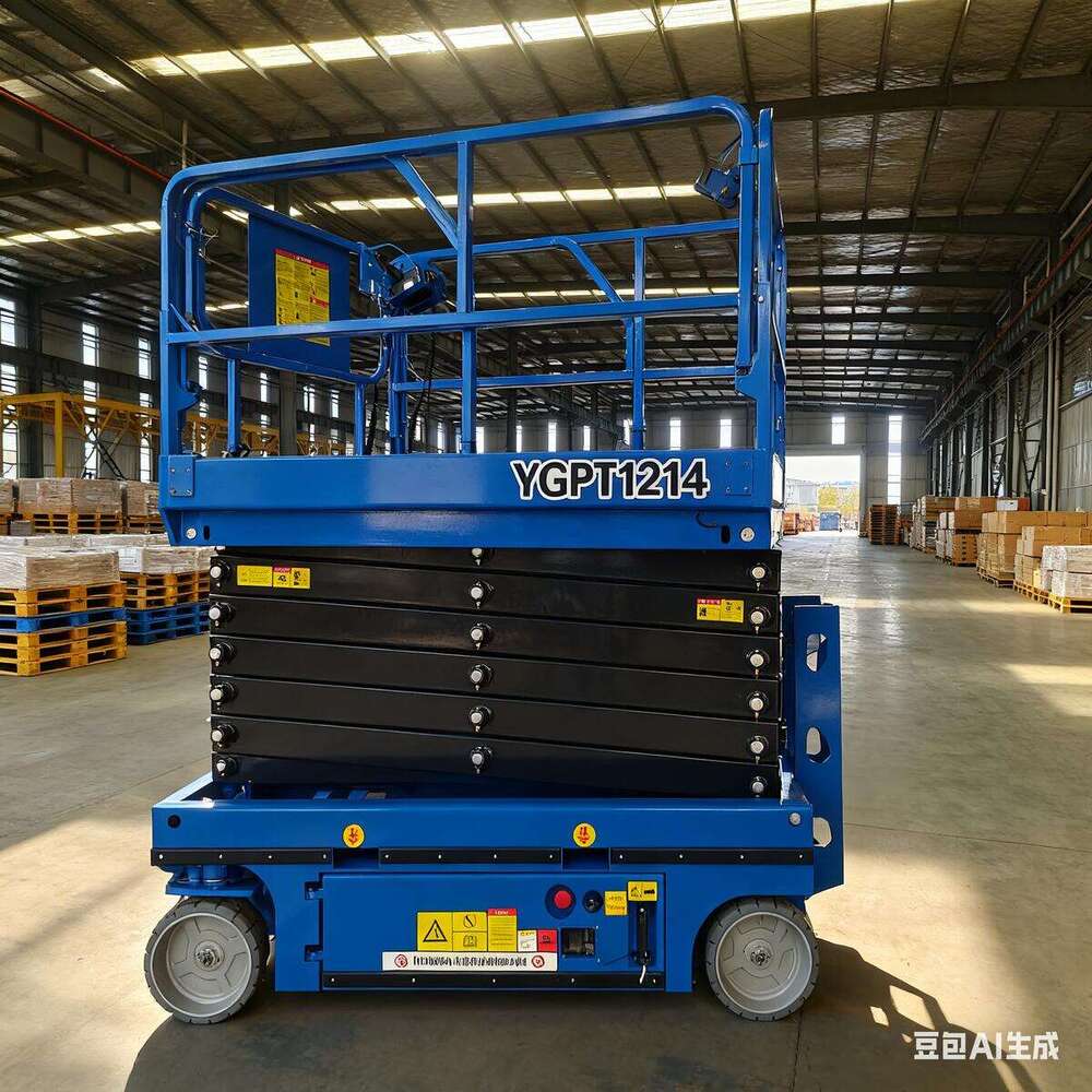 Heavy Capacity Scissor Lift 8m Self Propelled Electric Aerial Work Platform With Robust Hydraulic Cylinders For Tool Loads