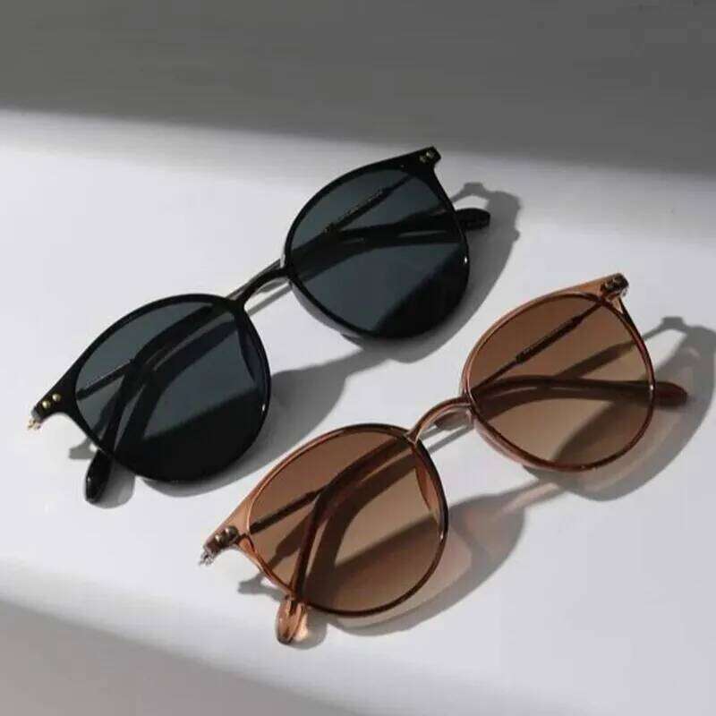 2 Pairs Per Small Round Women Cute Skinny Cat Eye Eyewear Men Vintage Narrow Cateye Sunglasses Set Z260127
