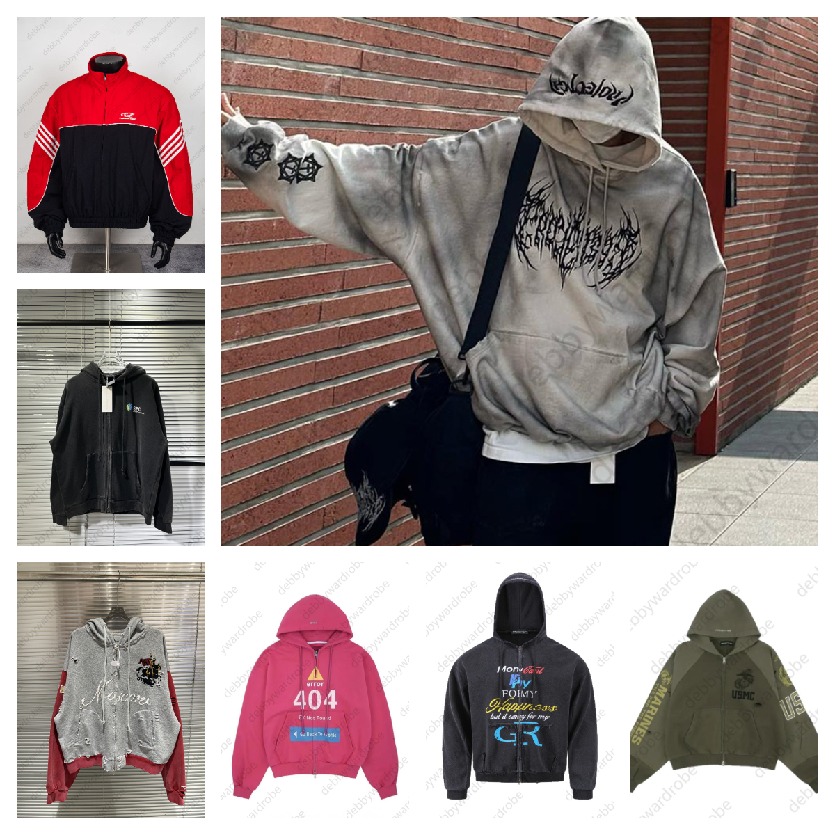 graphic hoodie men hoodies Grailz PROJECT G/R hoodie designer hoodie y2k black hoodie pullover long sleeve hip hop Streetwear mens clothes hoodie men zip up hoodie