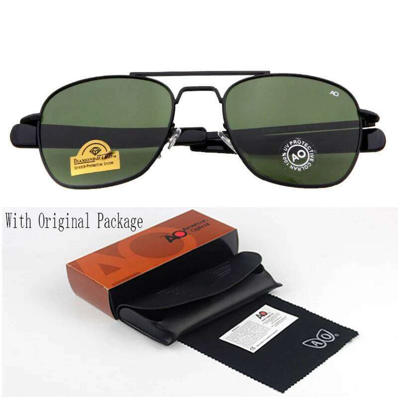 Fashion Sunglasses Men American Army Military Brand AO Sun Glasses For Male Optical Glass Lens de sol RS263 Z260127