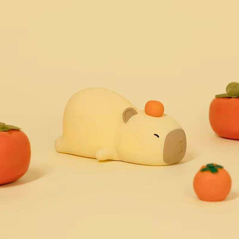 Capybara LED Cute Silicone USB Charging Timed Dimming Touch Sensor Children Room Decoration Sleep Night Light Z260127