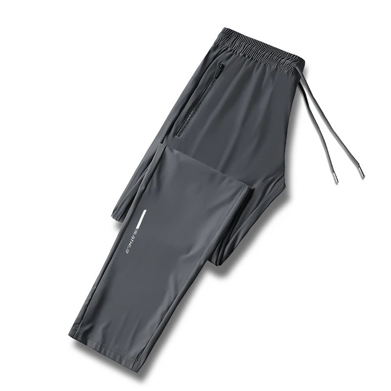 Mens cool quick drying breathable waist drawstring jogging pants fashionable high elasticity sports suitable for fitness 260127