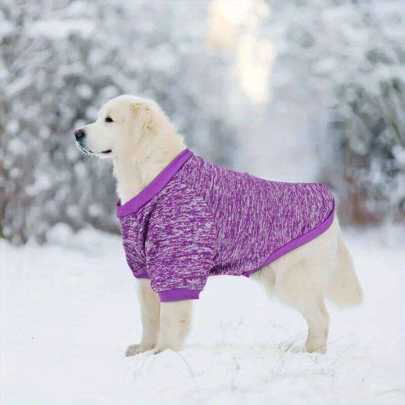 1pc Sweaters Winter Classic Knitwear Sweater Soft Thickening Warm Dog Clothes for Medium Large Dogs XJ260127