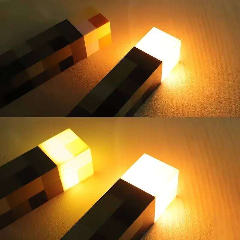 11.5 Inch Brownstone Torch Led Night Lights USB Rechargeable Table Light Game Room Decoration Lamp Kids Birthday Gifts Toy Lamps Z260127