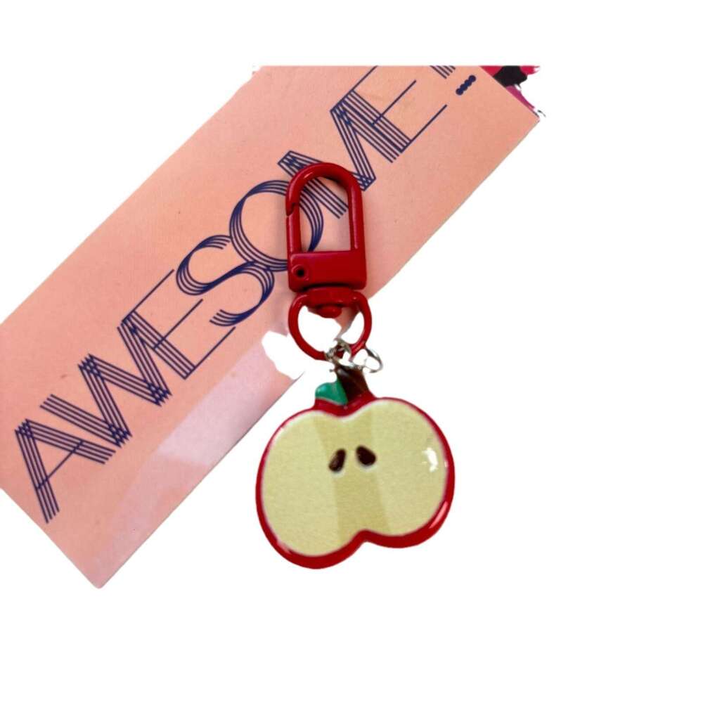 Cute Red Apple Keychain Girly Best Friend Pendant Gift Ornament Fun Food Play Backpack Accessory S260126 03e