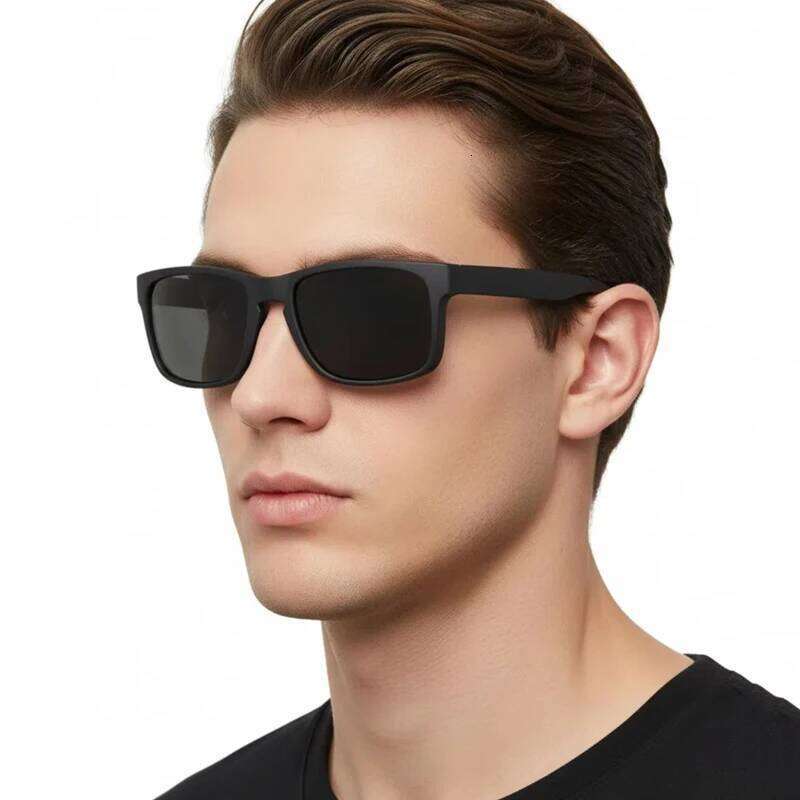 Classic Fashion Square Polarized Sunglasses Men Vintage Plastic Male Sun Glasses Women Stylish Black Outdoor Sports Shades UV400 Z260127