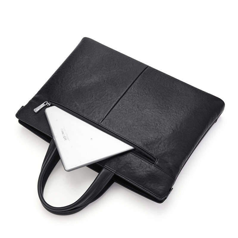 Luxury Shoulder Bags Totes Hobo Bag Genuine Briefcase Crossbody Commuter Business Casual Handbag British Style Leather Men S Bag SENYY