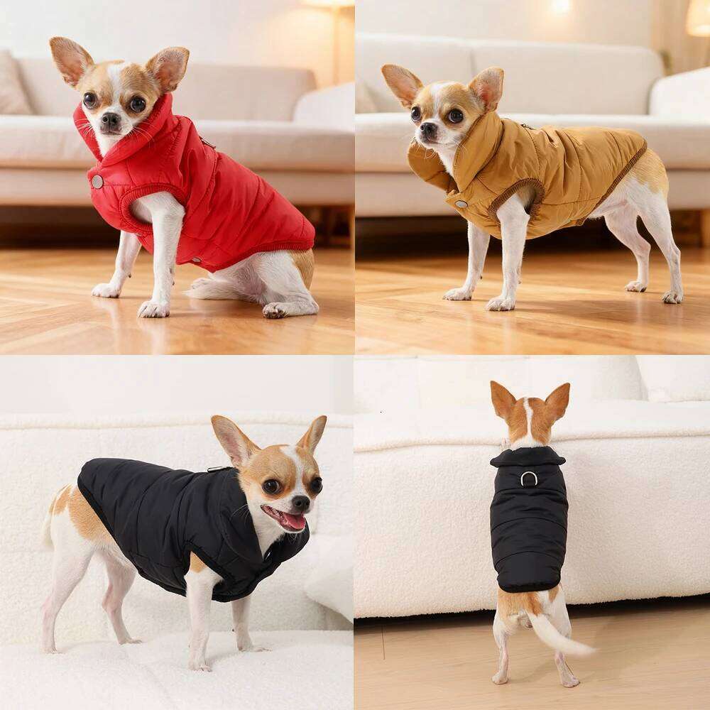 Winter Pet Dog Clothes For Small Medium Dogs Puppy Cat Coat Warm Fleece Vest Windproof Chihuahua Yorkie Padded Jacket Costume XJ260127