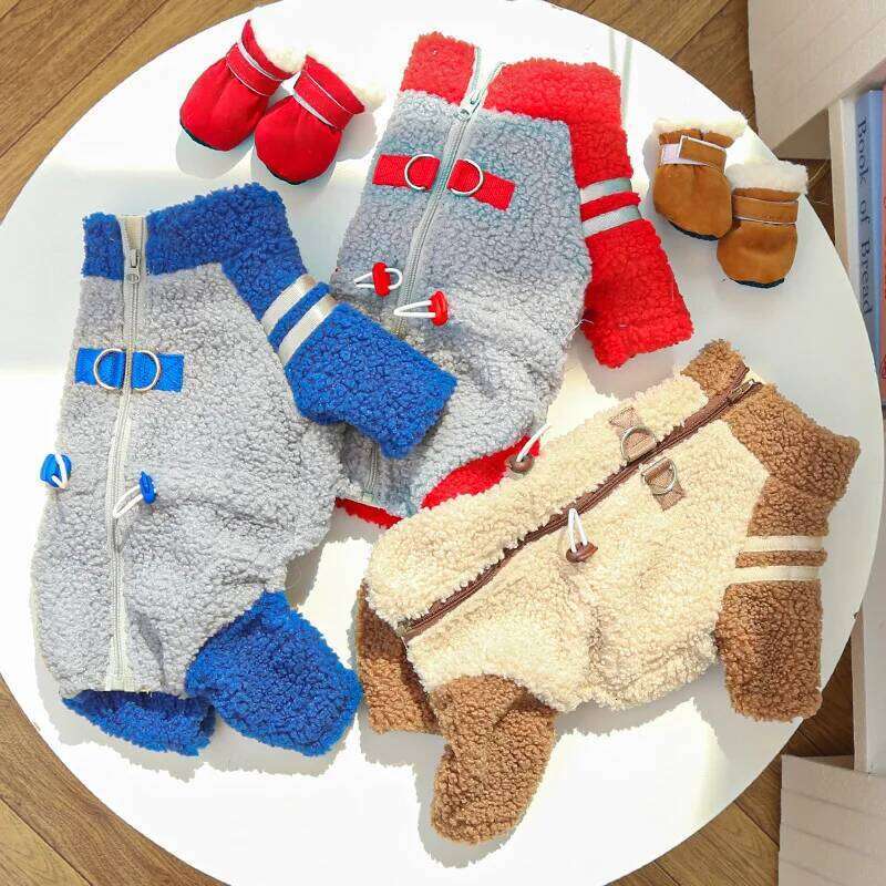 Trendy Back Closure Dog Jacket, Stylish Pet Coat for Winter, Warm Zip Up Puppy Cat Clothes, Fashionable Outdoor Apparel XJ260127