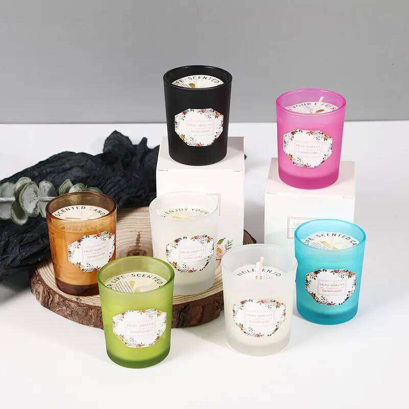 Smokeless Soy Candle, Frosted Glass Container, Long Lasting Fragrance, Low Temperature Burn, Ideal for Gifting & Home Scent Y260127