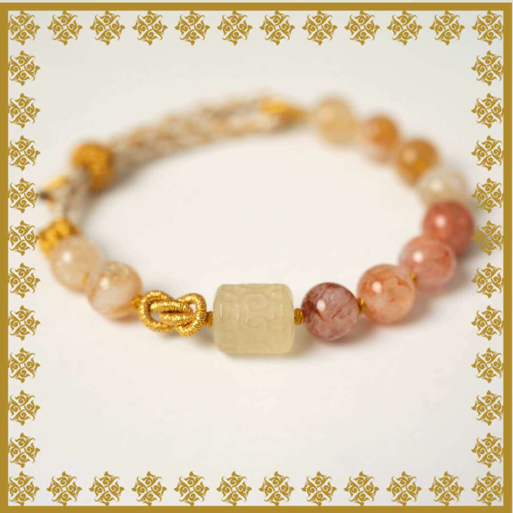 Dunhuang Sun-Kissed Crystal Bead Cord - Lemon & Citrine Gemstone Wrap for Uplifting Energy & Personal Motivation