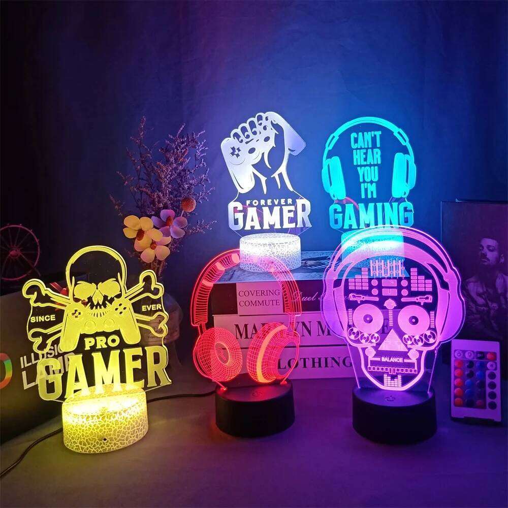 3D LED Party Setup Gaming Room Decoration USB Powered Night Light Table Lamp For Bedroom Decor Christmas Lights Z260127