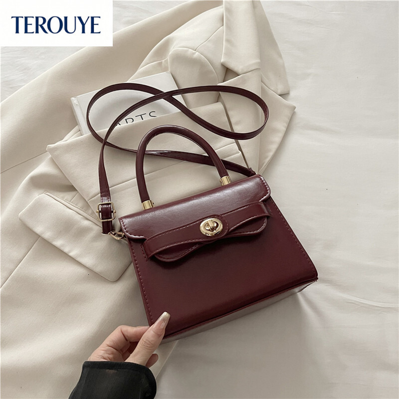 TEROUYE Trendy Women's Handbag Autumn/Winter New Fashionable Simple Shoulder Bag Trendy Versatile Style Small Square Bag Retro Luxury