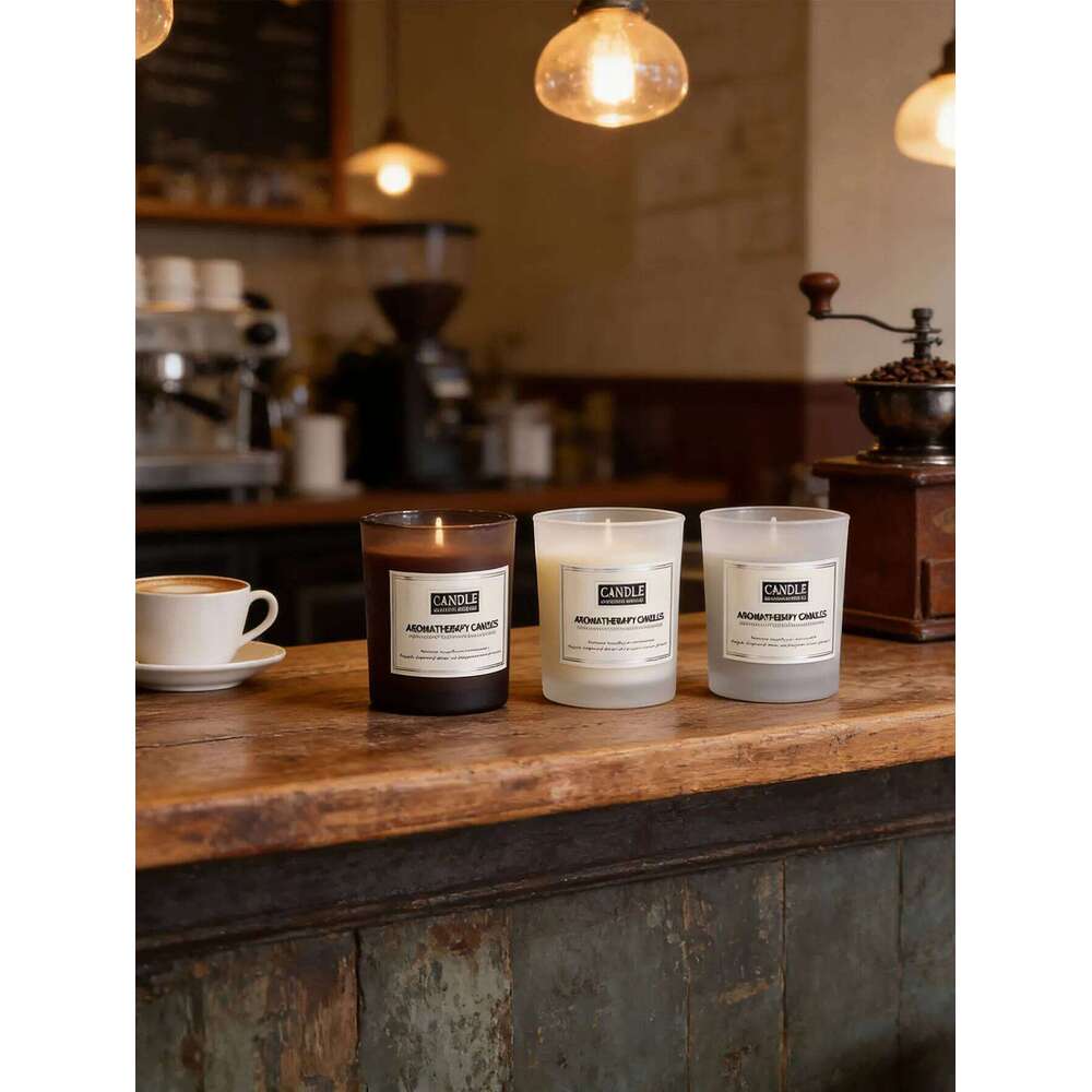 Frosted glass cup aromatherapy home creative fragrance gift smokeless candle ornament Y260127