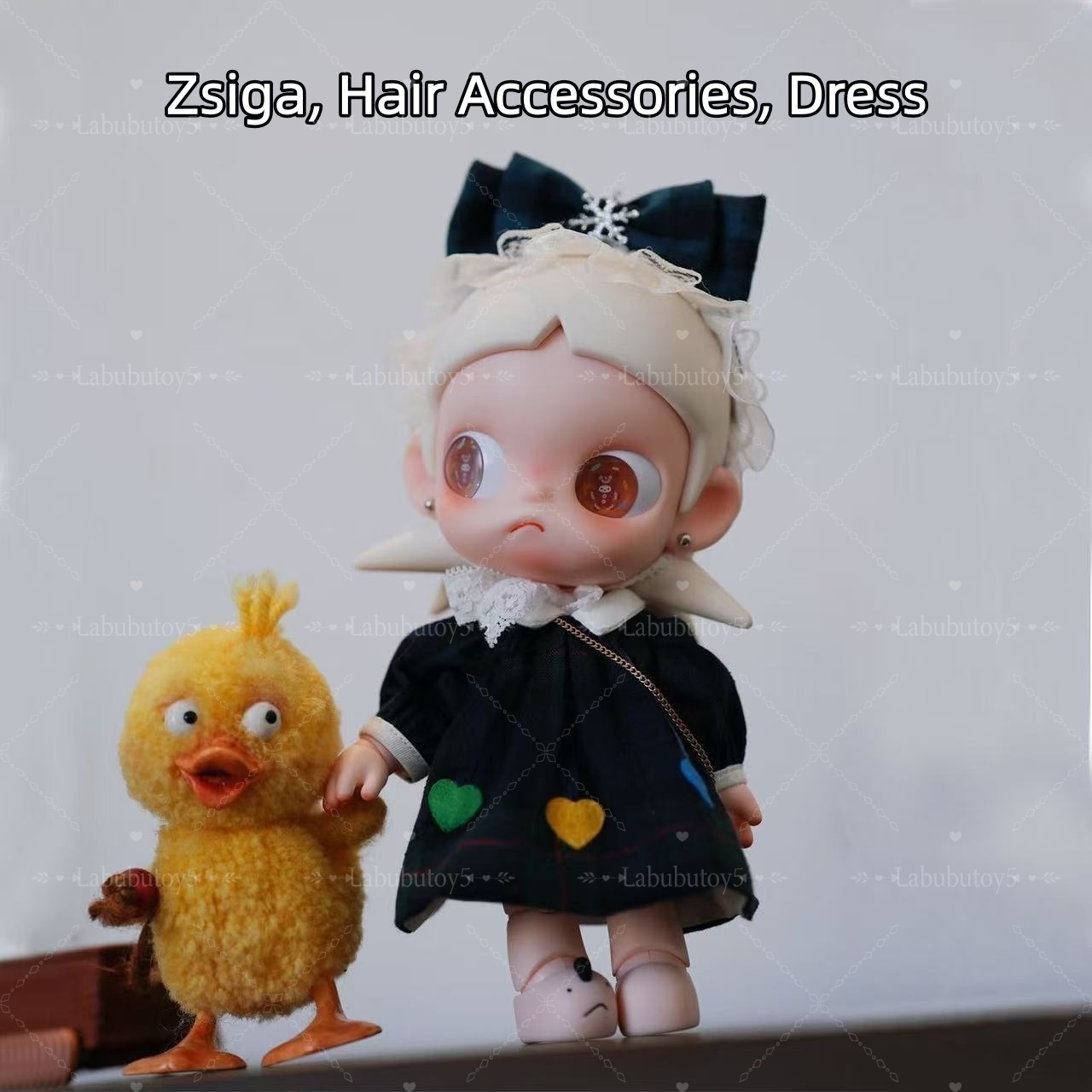 Hot Cute Zsiga Gingerbread Man 1/8 Action Figure Only doll but with matching Outfits 20cm Toy Clothes For Labubu Plush Doll Fans yizhixing