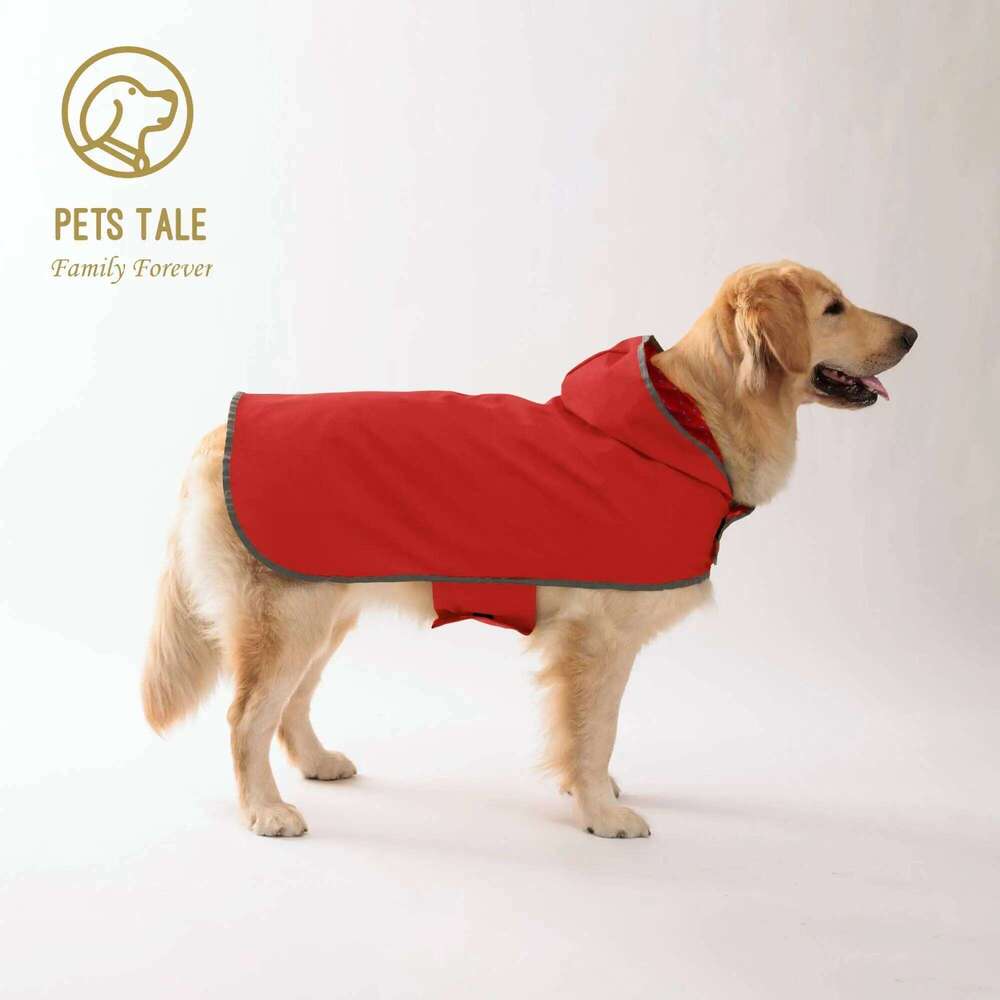 All Weather Dog Raincoat: Dual-sided Waterproof Coat with Polyester Fiber PU Coating and Quick- Adjust Closure XJ260127