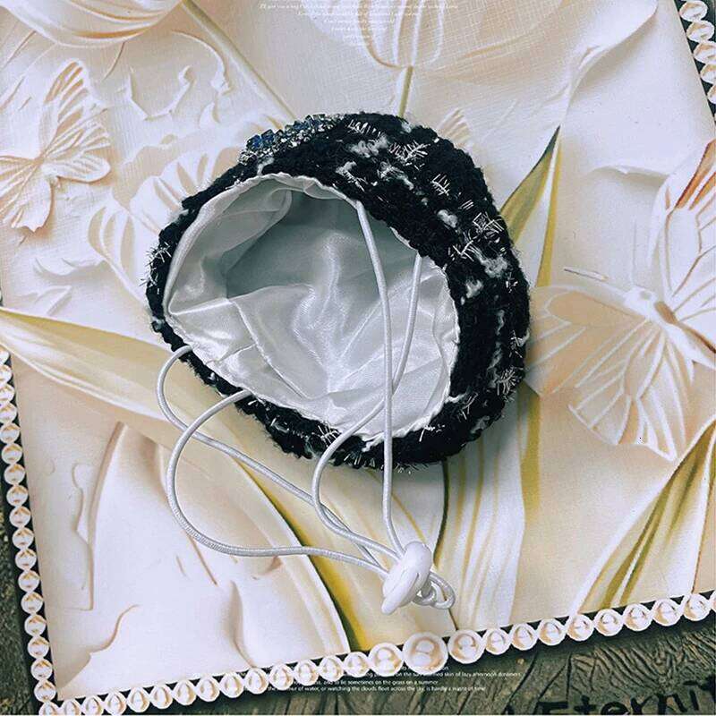 Autumn Winter Luxury Pet Clothing Plush Warm Princess Malzis Yorkshire Puppy Rhinestone Dress Female Dogs Clothes Berets