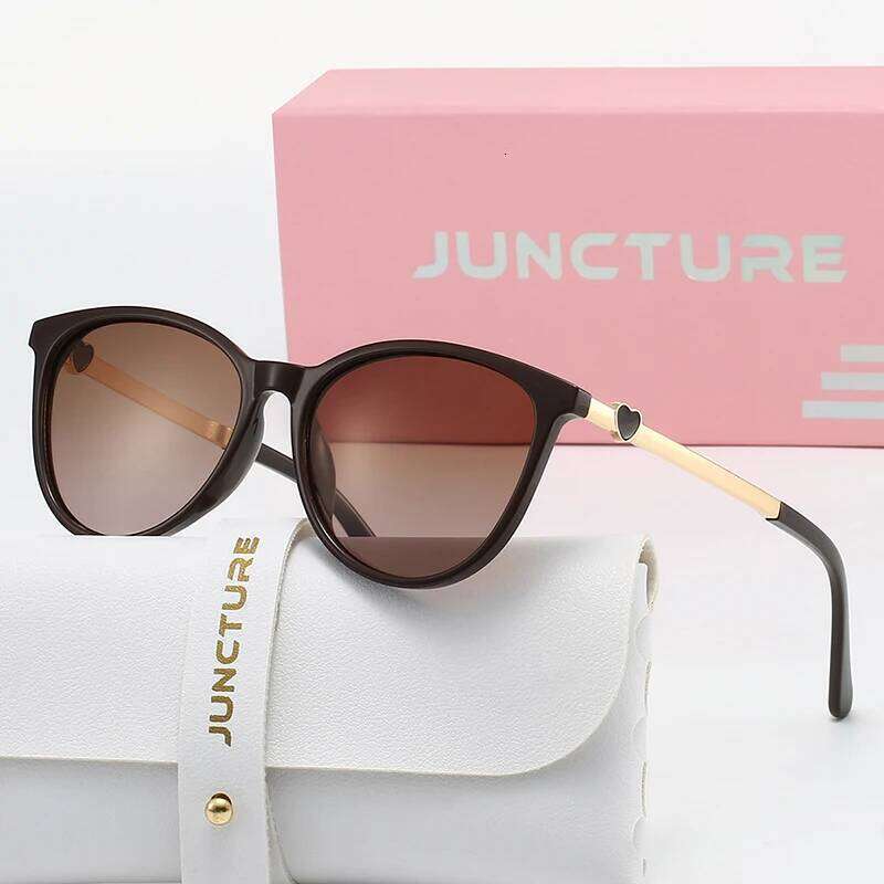 JUNCTURE Polarized Fashion Cat Eye Sun Gradient Lady Glasses Party Holiday Gifts Sunglasses for Women Z260127