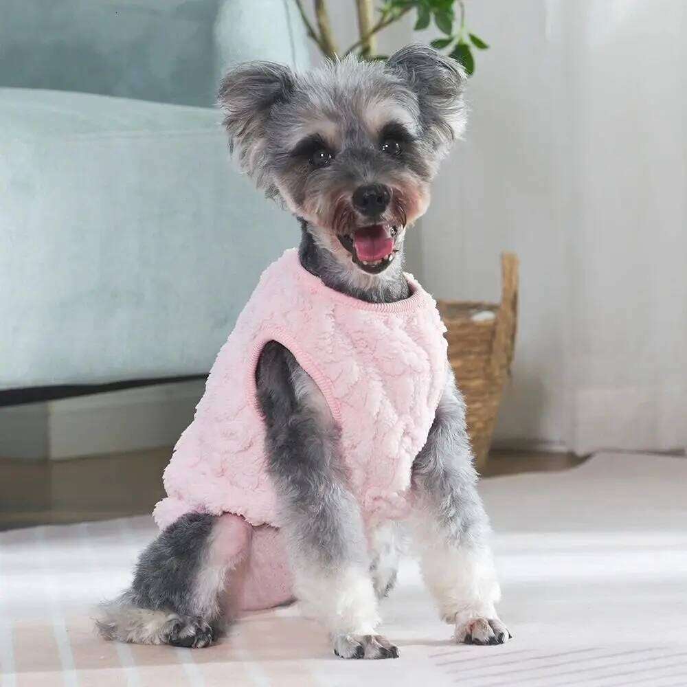 High Quality Warm Winter Fleece Dog Clothes Cute Chihuahua Yorkie Coat Pet Vest Jacket Love Print Costume Puppy Outfits Cats XJ260127