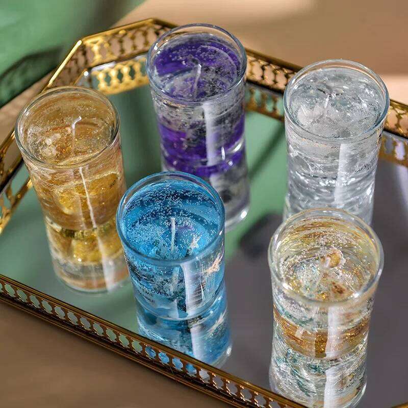 Glass Cup Real Floral Fragrance Scented Candles Home Creative Candle Jars Decorations m Y260127
