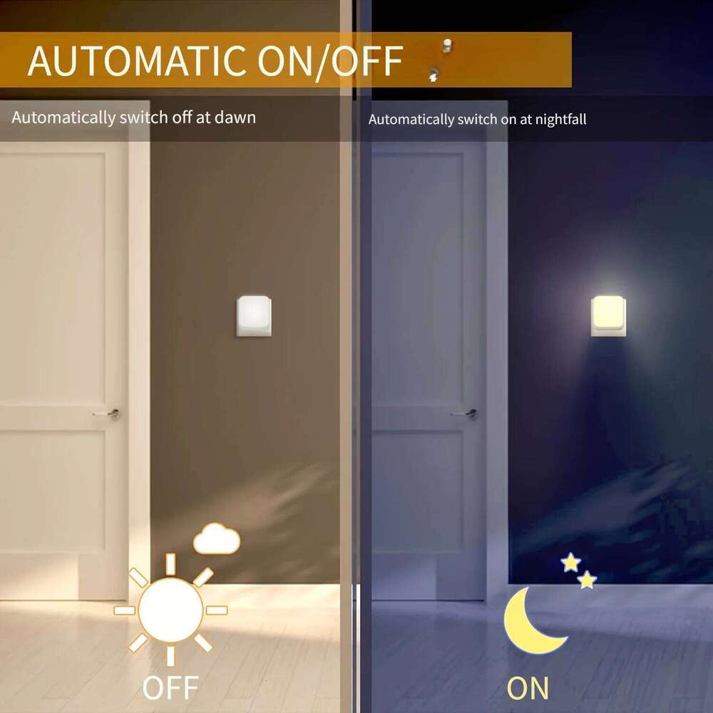 1pc/2pcs in Lights Nightlight Plug Into Wall Dusk to Dawn Sensor LED Night Light for Bedroom, Hallway, Kitchen Z260127