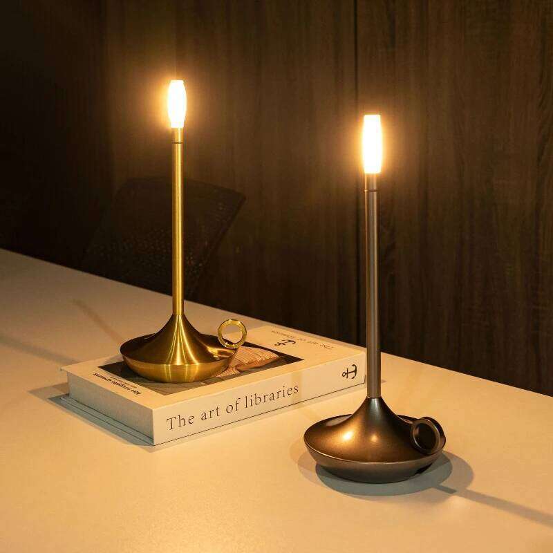 LED Candle Charging Restaurant Bar Desktop Decoration Atmosphere Touch Night Light Led Desk Lamps Candlelight Table Lamp Z260127
