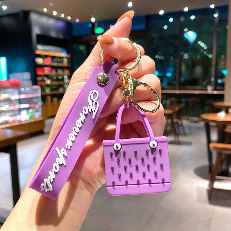 Fashion Keychain Cartoon Backpack Ring Silicone Bag Pendants Accessories Key Chains Jewelry for Girl Women Christmas Gift S260126