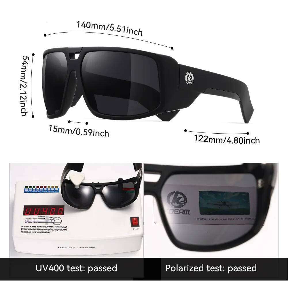 KDEAM New Large Frame Polarized Men Sunglasses Luxury Brand Windproof Driving Glasses Fishing Eyewear Fashion Women Eye Z260127