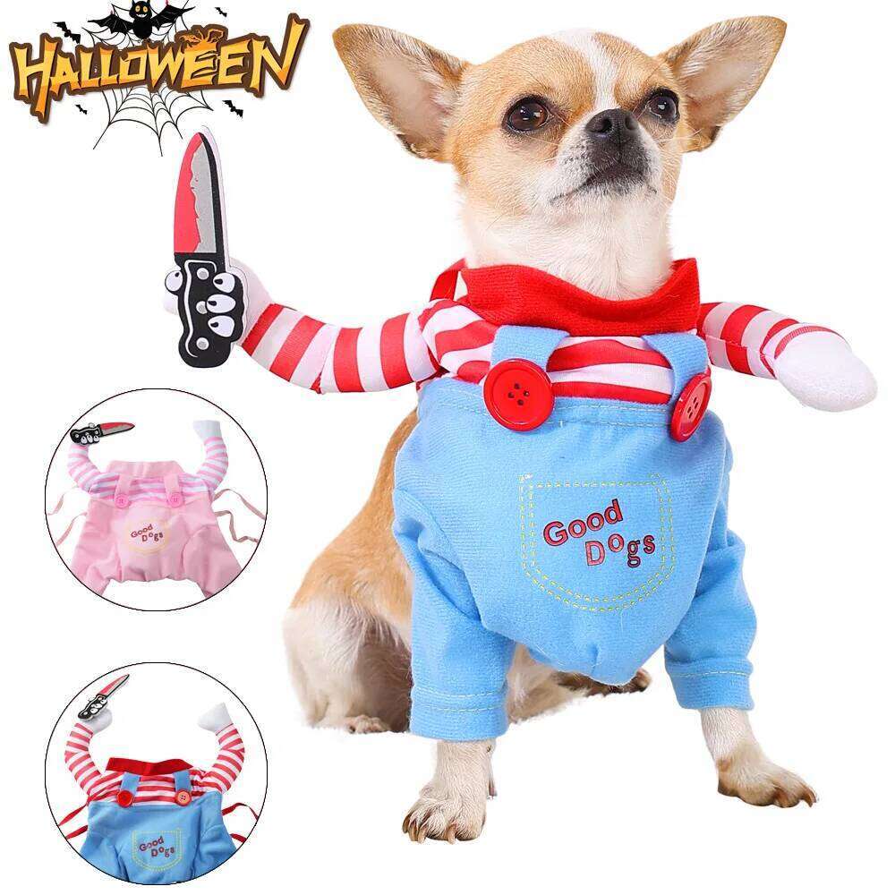 Halloween Pet Dog Cosplay Costume Funny Puppy Party Dress Up Outfits For Small Medium Dogs Cats Cute Kitten Clothing Pug Jacket XJ260127