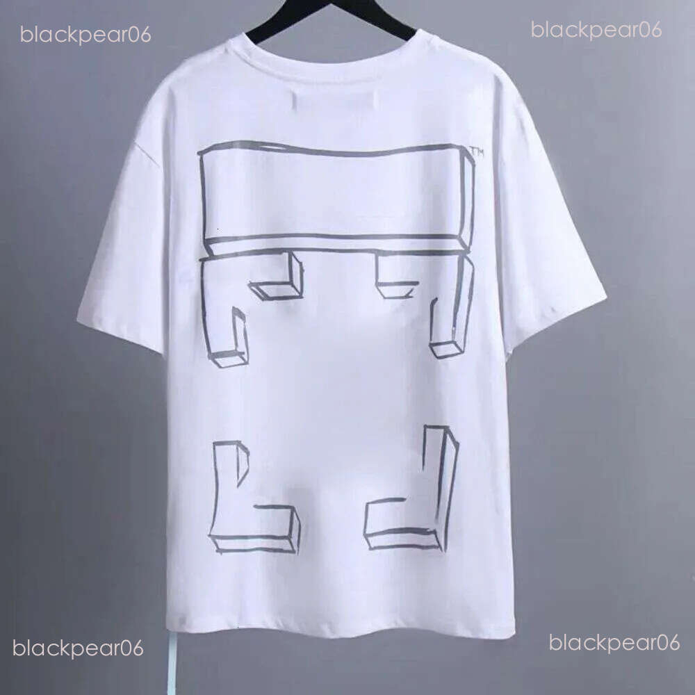 Off Whitte T Shirt Summer Luxury Mens And Womens White off T Shirt Designers Offs Clothing Loose Graphic Arrow Tops Man Casual Street Graffiti Shirt Sweatshirt 45e